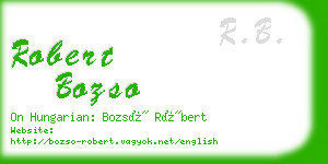 robert bozso business card